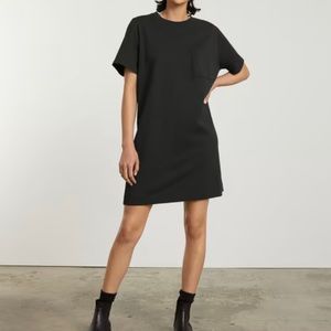 Everlane organic cotton weekend tee dress - black, XL